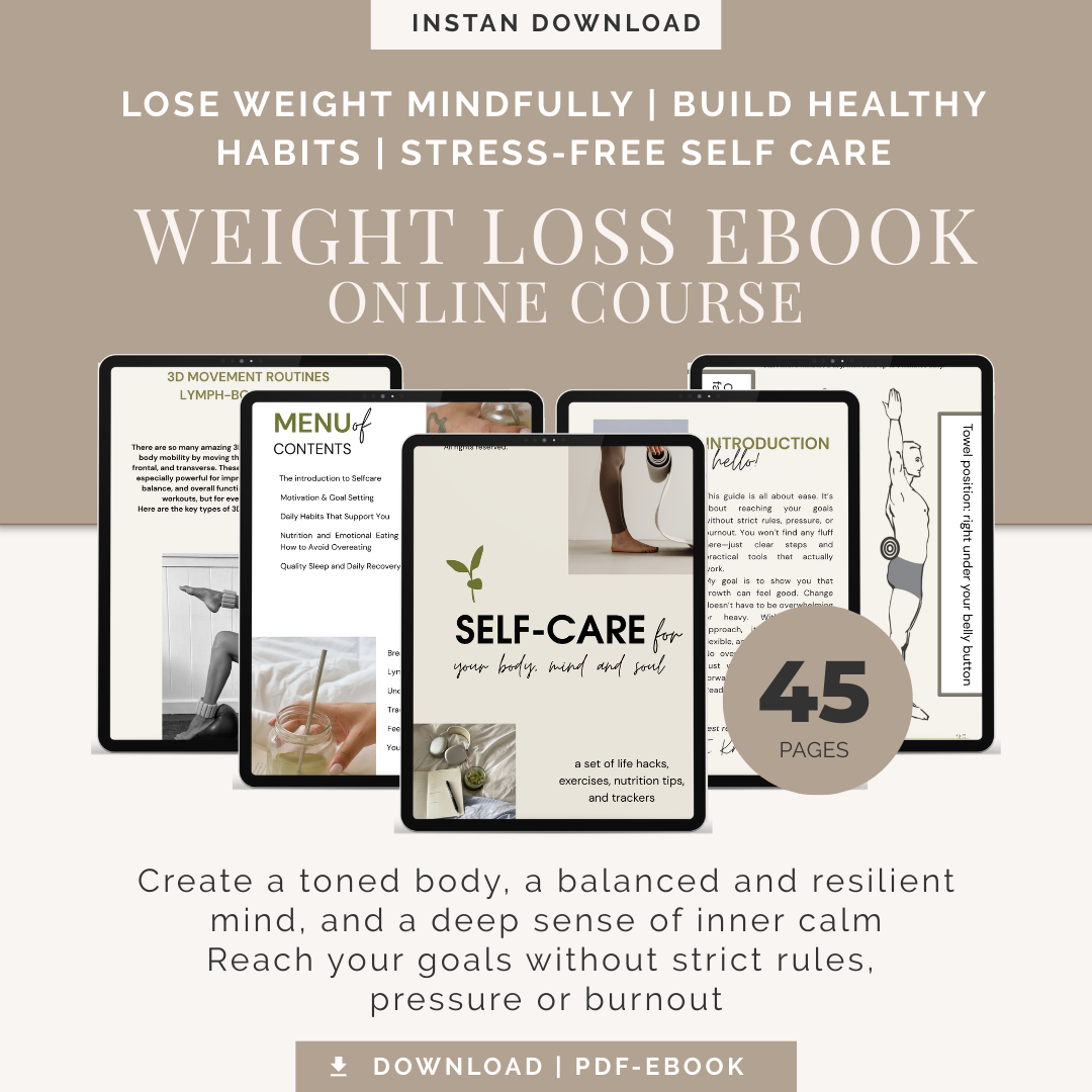 Self Care Ebook | Wellness, Nutrition Guide | Goal Setting, Habit Tracker, Weight Loss and Stress Relief | Hack your body|Digital PDF Course